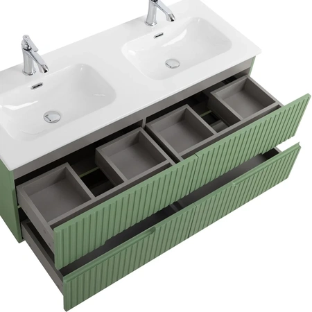 Тумба под раковину Cezares DUET-N-1200-4C-SO-2-PS-P Фисташковый софт