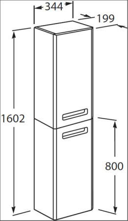 Пенал Roca The Gap L ZRU9302739 белая матовая
