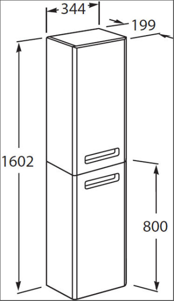 Пенал Roca The Gap L ZRU9302739 белая матовая