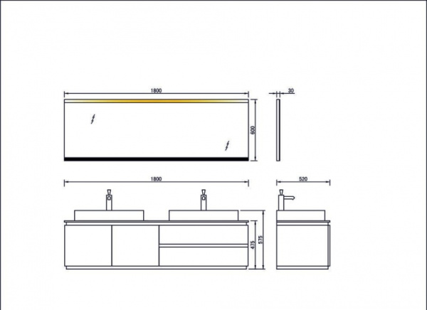 Комплект мебели Orans BC-6023-1800