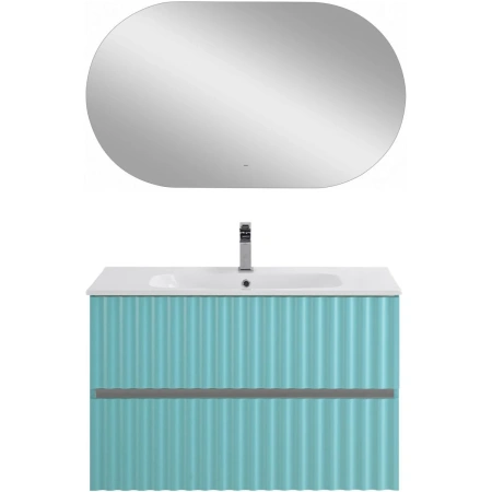 База под раковину Art&Max Еlegant AM-AM-ELEGANT-900-2C-SO-MM-LED Светло-зеленый матовый