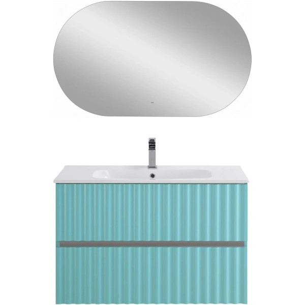 База под раковину Art&Max Еlegant AM-AM-ELEGANT-900-2C-SO-MM-LED Светло-зеленый матовый