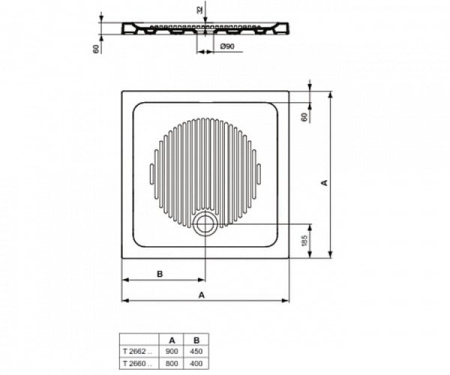 Душевой поддон Ideal Standard Connect T266001