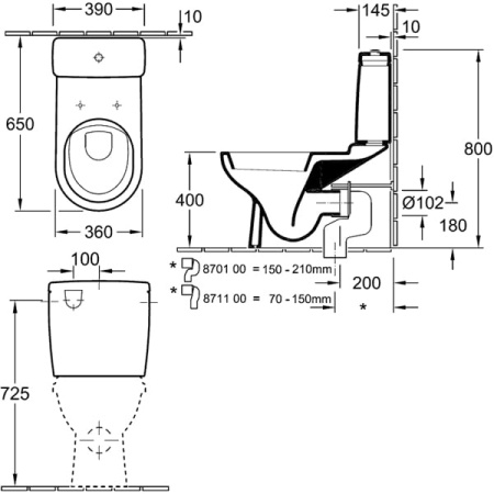 Бачок для унитаза Villeroy & Boch O.NOVO 5788R1R1