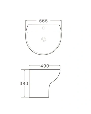 Раковина подвесная (56,5х49) SantiLine SL-4020