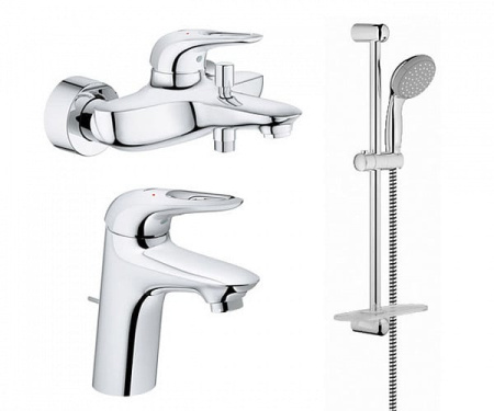 Комплект для ванной комнаты 3В1 Grohe Eurostyle New 124416