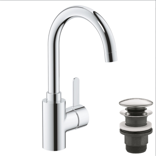Смеситель однорычажный для раковины GROHE Eurosmart Cosmopolitan 23933 001 (23933001) хром Смеситель однорычажный для раковины GROHE Eurosmart Cosmopolitan 23933 001 (23933001) хром
