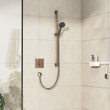 Смеситель для душа встраиваемый Hansgrohe DuoTurn E 75617140 шлифованная бронза