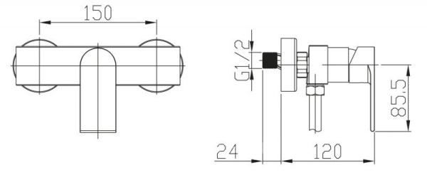 Смеситель для душа BelBagno Nova NOV-ESDM-IN