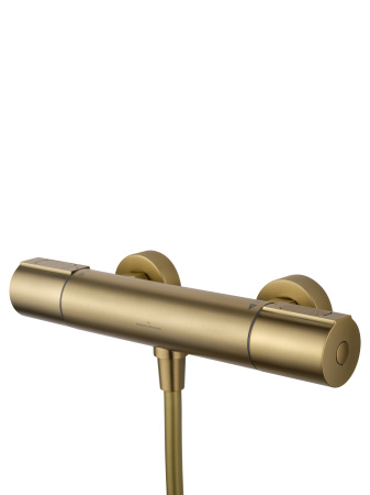 Смеситель для душа с термостатом WONZON & WOGHAND INN 2, брашированное золото WW-A2006-A-BG