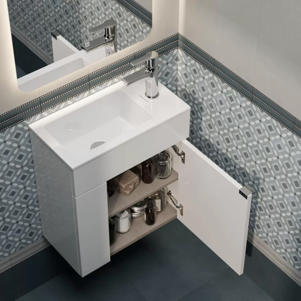 Тумба под раковину Kerama Marazzi Lato 50 LAT.50.1\WHT глянцевая