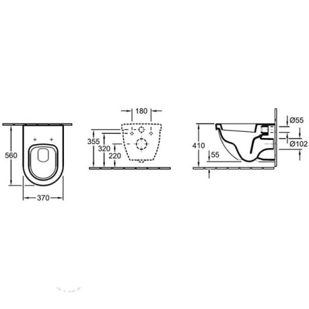 Унитаз подвесной Villeroy & Boch Subway Plus 6604 10R1