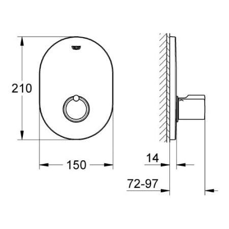 Центральный термостат GROHE Grohterm 3000 19356 000 (19356000)