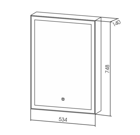 Зеркало-шкаф (54х75) Silver Mirrors Киото 50 LED-00002357