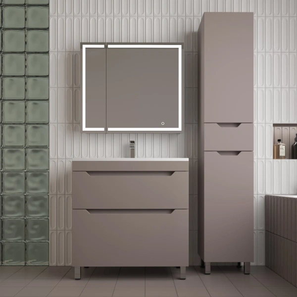 Тумба напольная без раковины 80 см Style Line Остин ЛС-00002398 тауп матовый