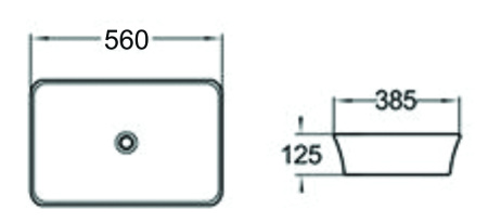 Раковина накладная (56х38,5) SantiLine SL-1009