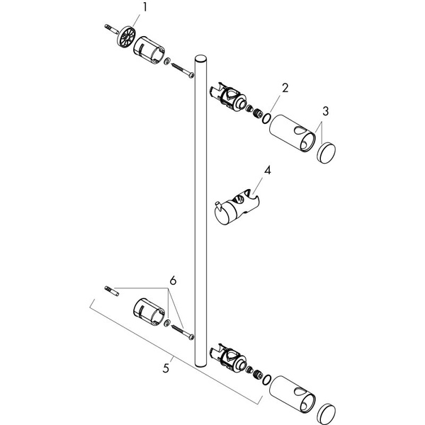 Душевая штанга Hansgrohe Unica Reno 27704000 хром