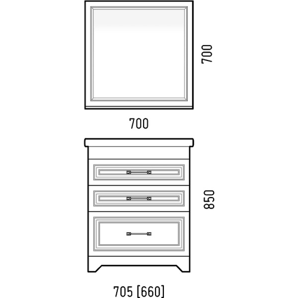 Тумба напольная Corozo Каролина 70 SD-00000923