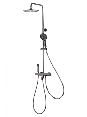 Душевая система с термостатом WONZON & WOGHAND The ONE, темный графит WW-B3094-BGG