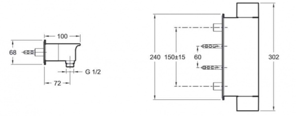 Смеситель для душа Jacob Delafon Stance E9102-CP