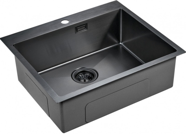 Кухонная мойка Paulmark Isar PM805951-GM вороненая сталь