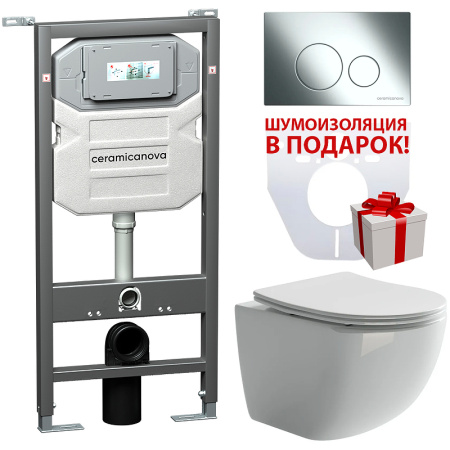 Комплект унитаза с инсталляцией Ceramicanova Forma CN3009_1001CH_1000