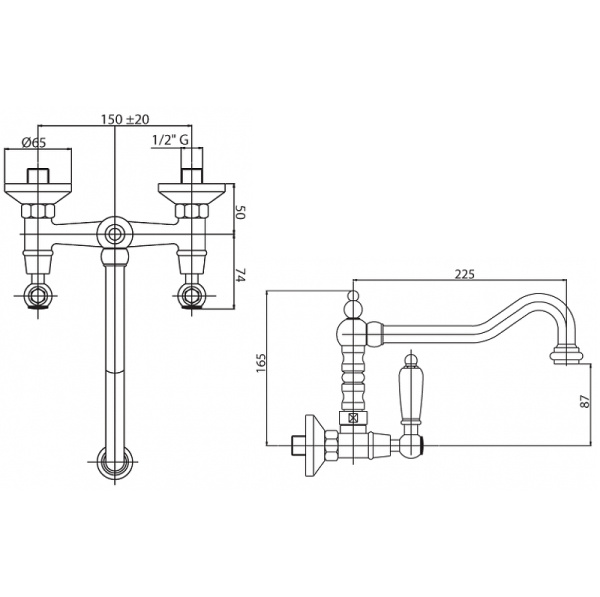 Смеситель для кухни Cezares FIRST FIRST-LLP-02-Bi