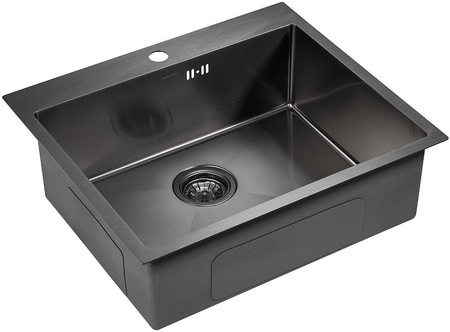 Кухонная мойка Paulmark  Brim PM215951-GM вороненая сталь