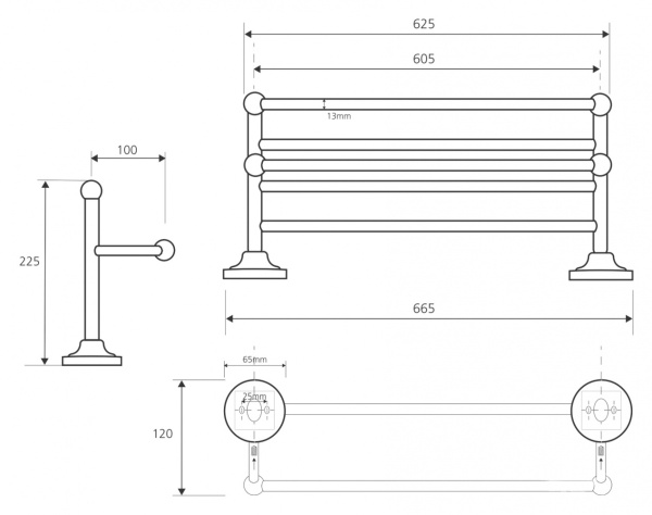 Полочка для полотенец Bemeta Retro 144202098 Полочка для полотенец Bemeta Retro 144202098