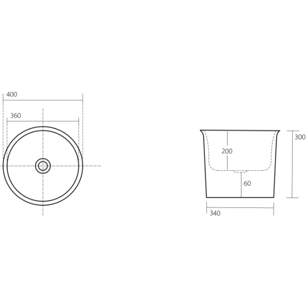 Раковина накладная (40х40) Kerasan The New Yorker 564401 белый гялнец