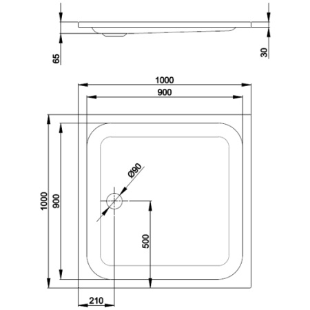 Поддон для душа (100х100) Bette Supra 5620-000