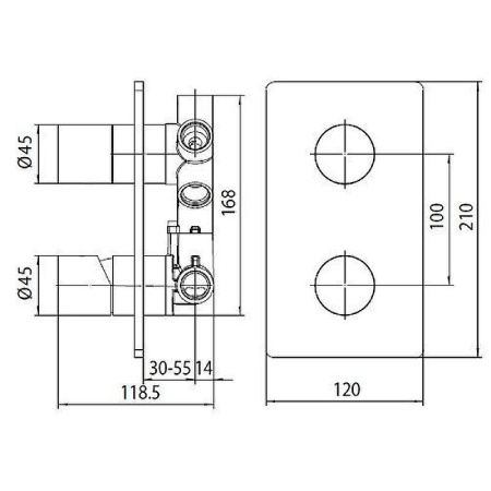 Термостат для душа Bossini Oki  Z00002.045 белый матовый