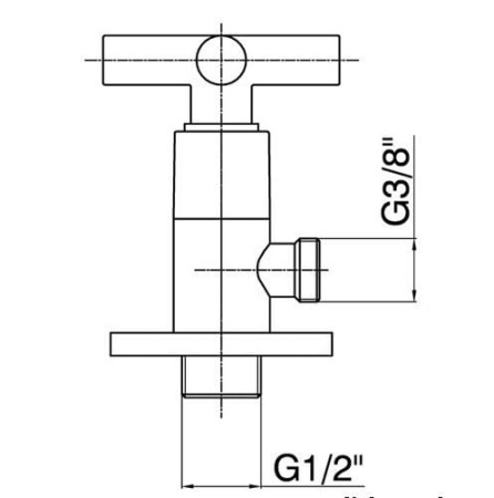 Вентиль для подводки воды GPD Nino TMS 05-2
