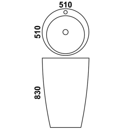 Раковина напольная (50х50)  Melana B133-805