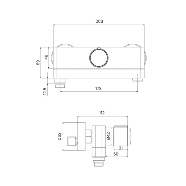 Смеситель для ванны IDDIS  Slide SLIBLBTi02WA