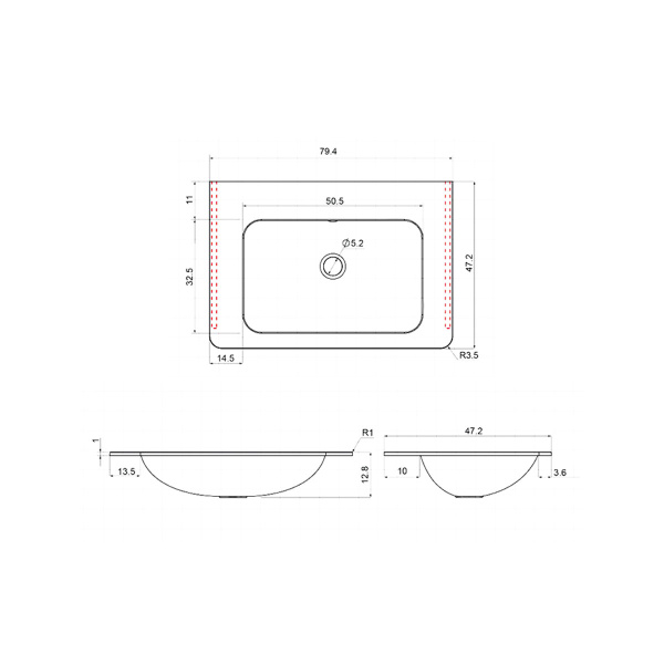 Раковина Vincea VCB-2VP800W