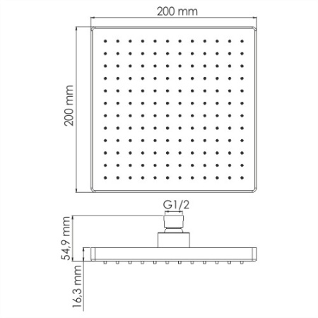 Верхний душ WasserKRAFT Exter A140