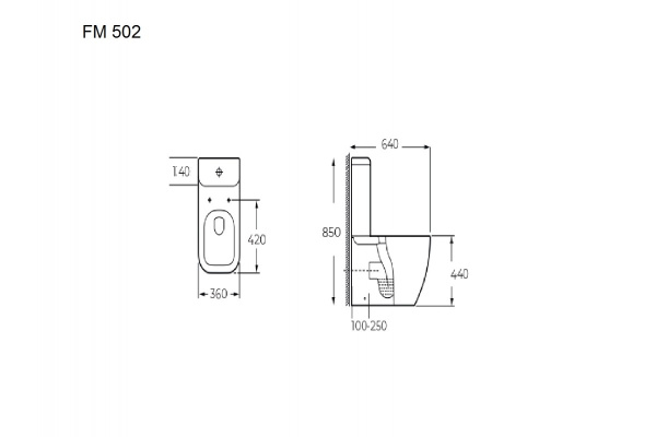 Напольный унитаз с бачком Relisan FM 502 Гл000026454