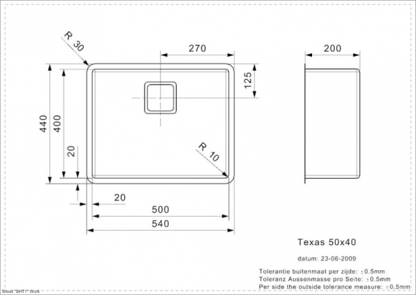 Мойка кухонная Reginox Texas L Medium (50х40) 41471