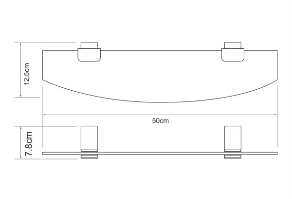 Полка стеклянная WasserKRAFT Abens K-3224