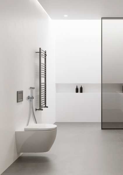 Смеситель с гигиеническим душем Bossini Inox INC010.075 сталь матовый