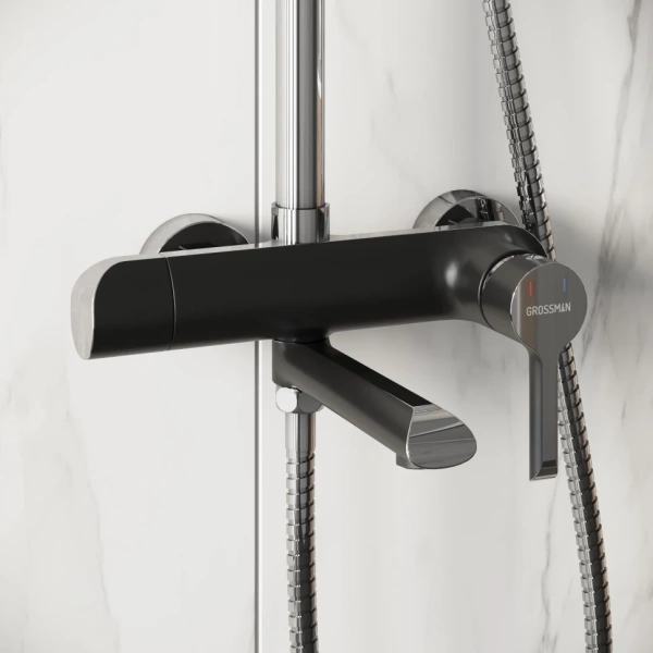 Душевая система Grossman Alba 500.K35.06.100/210 хром с черным