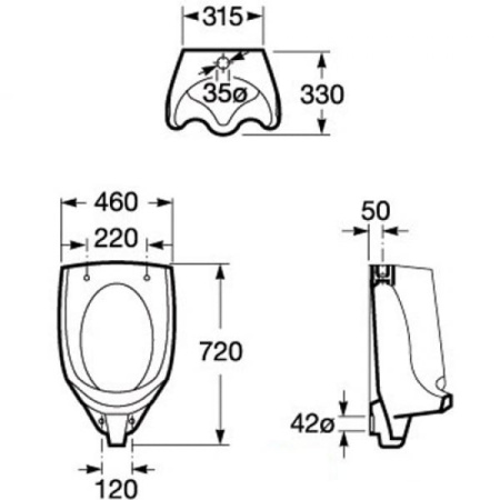 Писсуар Roca Mural 353330001