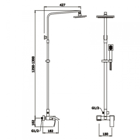 Душевая система Ganzer GZ 25069
