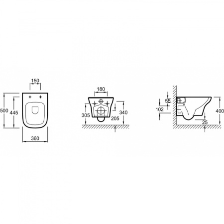 Комплект унитаза с инсталляцией Jacob Delafon Vox E21746RU-00
