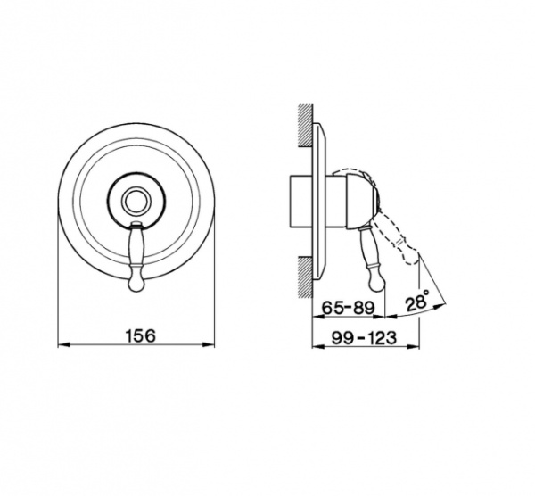 Внешняя часть встраиваемого смесителя Cisal Arcana Royal AY00300021 Внешняя часть встраиваемого смесителя Cisal Arcana Royal AY00300021