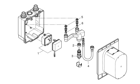 Скрытый монтажный ящик Grohe Eurosmart Cosmo E 36336 001 (36336001) хром