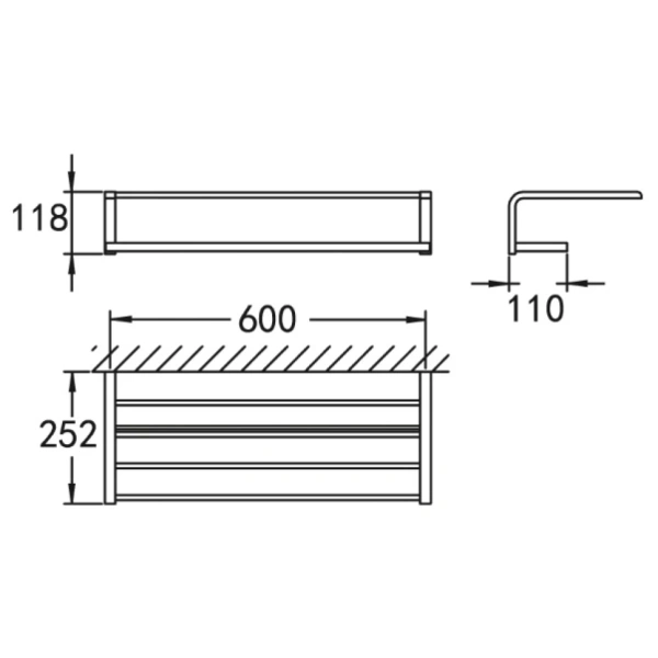 Полка для полотенец Art&Max AM-F-8925 Полка для полотенец Art&Max AM-F-8925