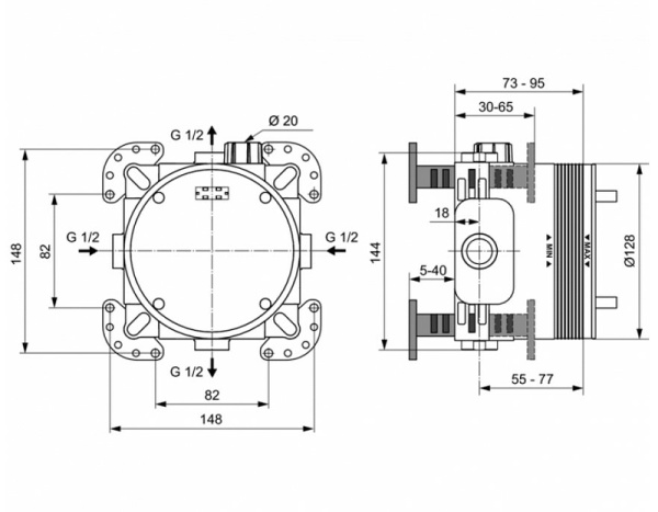 Скрытая часть Ideal Standard EasyBox A1000NU