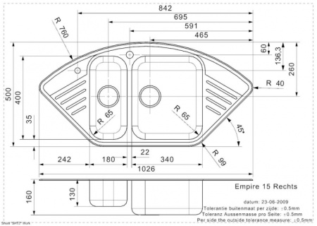 Мойка кухонная Reginox Empire L 15 Right 3721